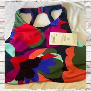 ATHLETA Tossed Floral Dress Blue maldives bikini top NWT